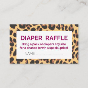 Convite do Raffle da fralda do leopardo