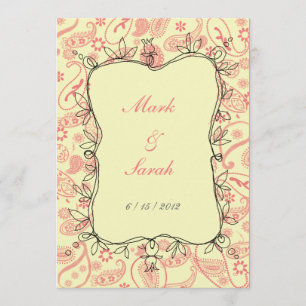 Convite do rosa da madressilva das videiras de