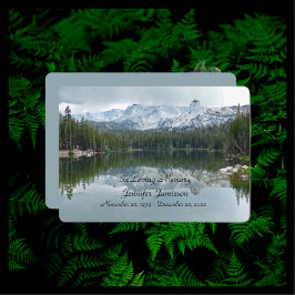 Convite do Serviço Memorial, Montanhas e Lago