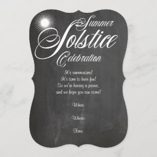 Convite do solstício de verão do quadro