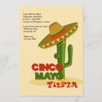 Convite do Sombrero de Cinco de Mayo