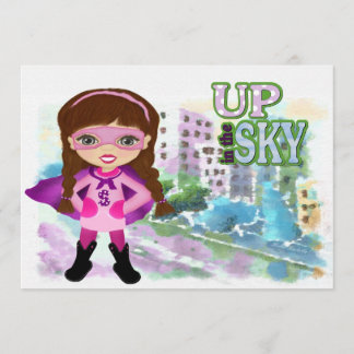 Convite do super-herói da menina