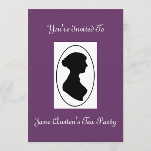 Convite do tea party de Jane Austen