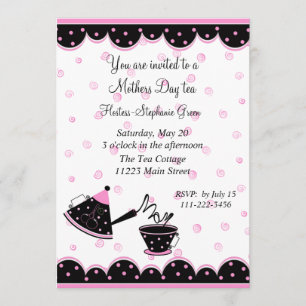 Convite do tea party do dia das mães