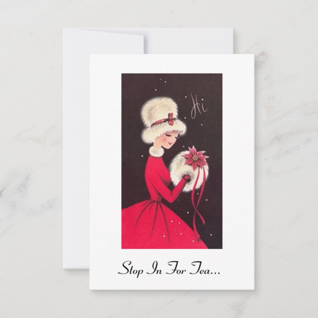 Convite do tea party do feriado (Frente)