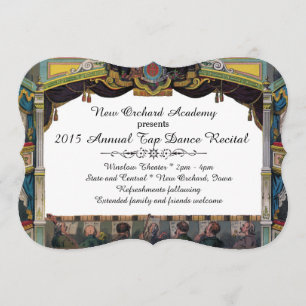 Convite do teatro do vintage do considerando da