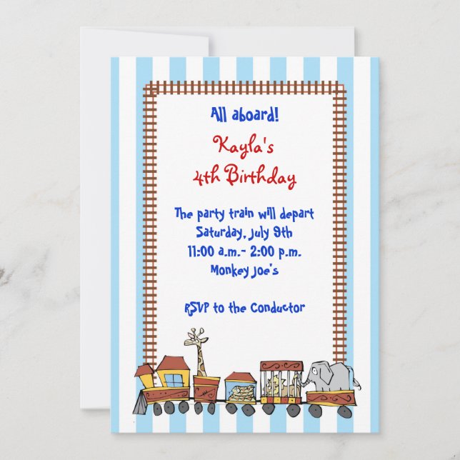 Convite do trem do circo (Frente)