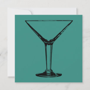 Convite do vidro de Martini do cocktail