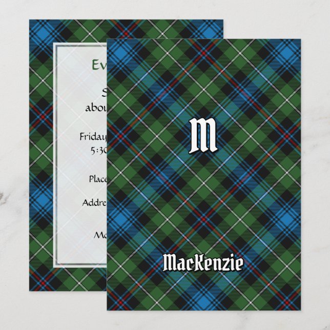 Convite do Xadrez Clan MacKenzie (Frente/Verso)