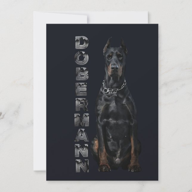 Convite Doberman Pinscher (Frente)