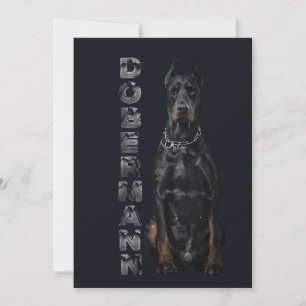 Convite Doberman Pinscher