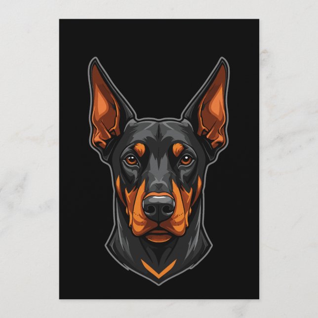 Convite Dobermann Vibes – Für alle mit ’nem Dobie (Frente)
