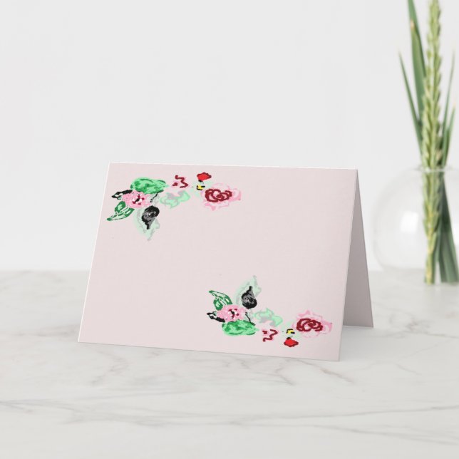 Convite dobrado : Rosas em uma vinha (Frente)