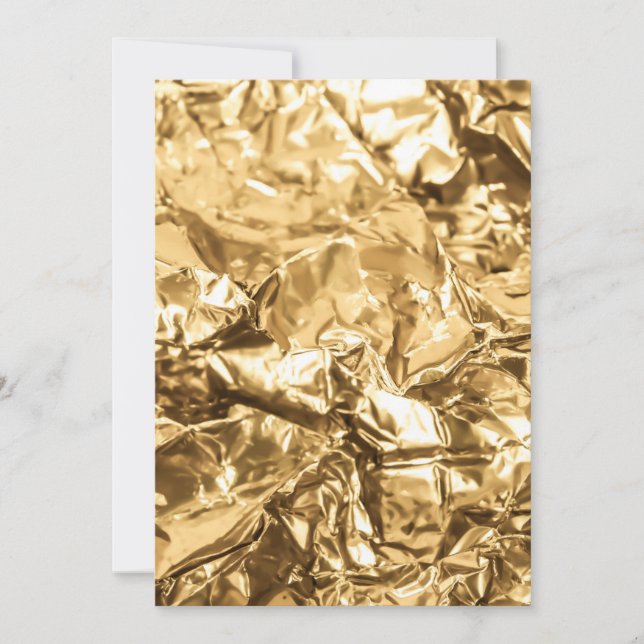 Convite Dobras Douradas Esmagadas (Frente)