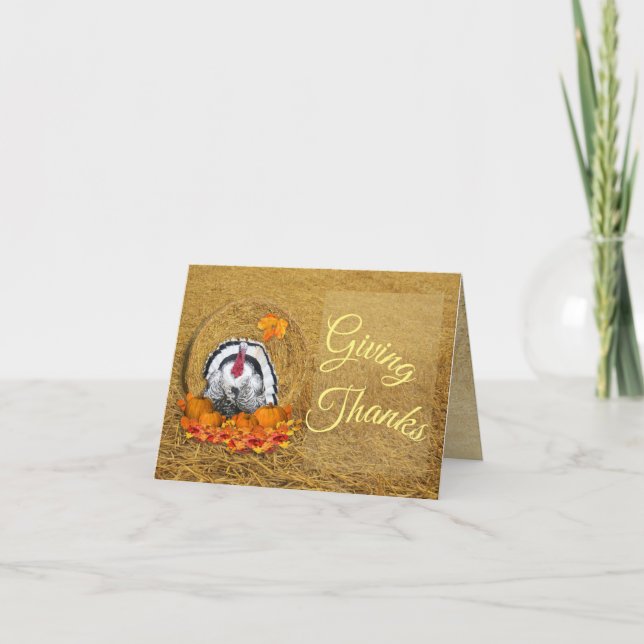 Convite dobrável de Ação de Graças (Frente)