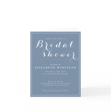 Convite Dobrável para Chá de Noiva - Elegante e Pe