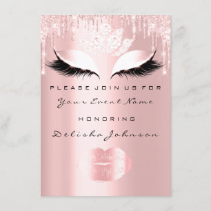 Convite Doce 16º Colírio Rosa Rosa de Quinceanera Prince