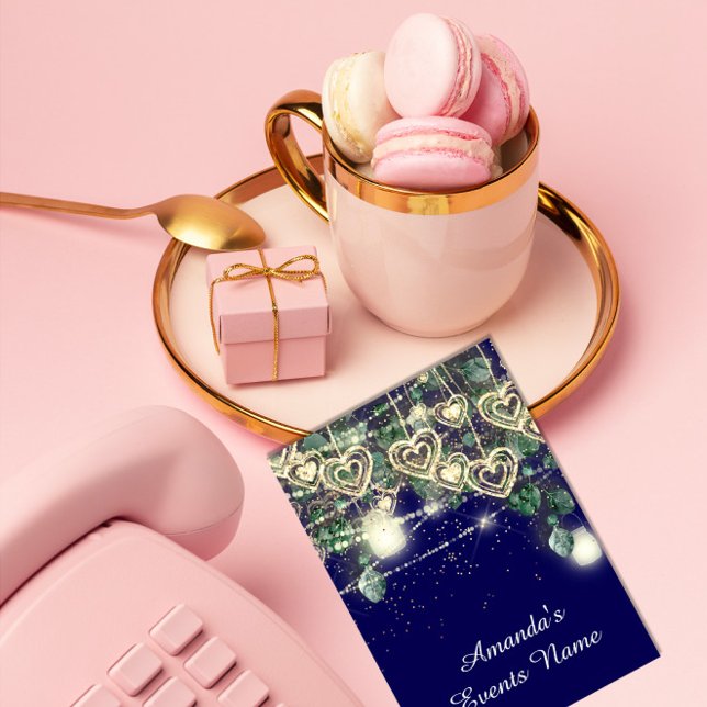 Convite Doce 16.º marinho Azul Russo Dourado da BRIDAL Ver (Criador carregado)