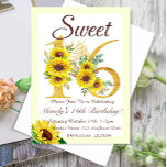 Convite Doce 16 Aniversário de Girassol,<br><div class="desc">Adorável convite de 16 anos. Personalizar com suas informações</div>