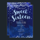 Convite Doce 16 Blue Winter Wonderland Starry Invitations.<br><div class="desc">Doce 16 Blue Winter Wonderland Starry Invitations.</div>