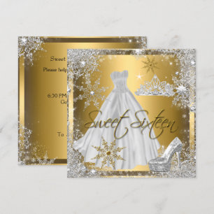 Convite Doce 16 Dezesseis Elite Prata Branco Dourado