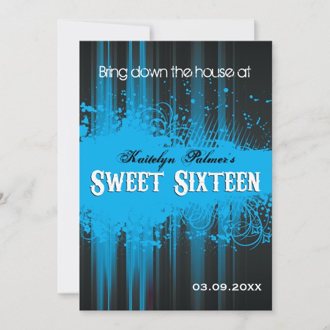 Convite Doce 16 do olhar do insecto do clube (Frente)