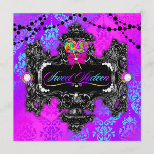 Convite Doce 16 do país das maravilhas de 311 doces