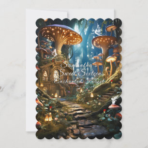 Convite Doce, 16 Fadas Florestais Encantadas, Algodão