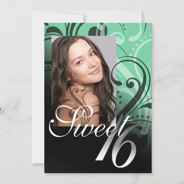 Convite Doce 16 Festa de aniversário (Frente)