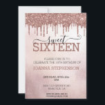 Convite Doce 16 Festa de aniversário 16 Dourado<br><div class="desc">Este design foi criado através da arte digital. Pode ser personalizado na área fornecer ou personalizar escolhendo o clique para personalizar mais opções e alterando o nome, as iniciais ou as palavras. Você também pode alterar a cor e o estilo do texto ou excluir o texto de um design de...</div>