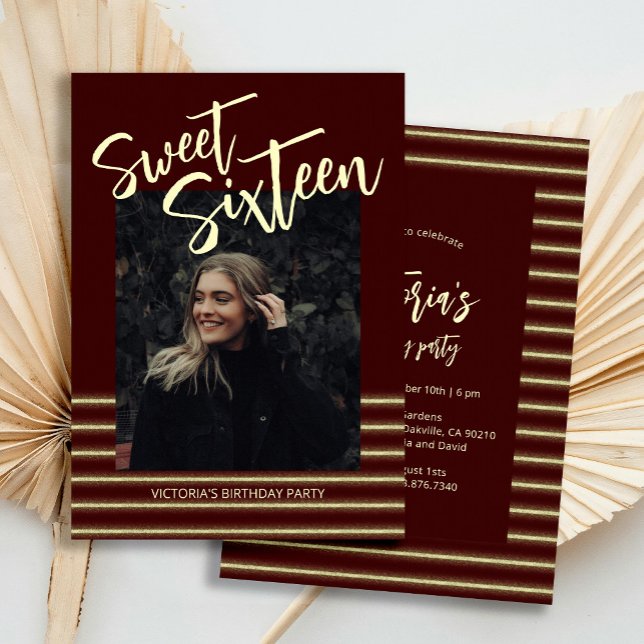 Convite Doce 16 Festa de aniversário De Vinho De Litter (Criador carregado)