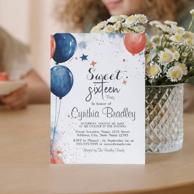 Convite Doce 16 Festa de aniversário I Balões Brancos (Criador carregado)