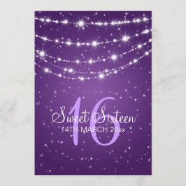 Convite Doce 16 Frangos de Corrente Roxo