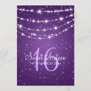 Convite Doce 16 Frangos de Corrente Roxo