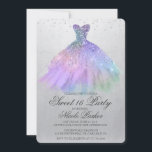 Convite Doce 16 Glitter Diamond Invitation<br><div class="desc">Doce 16 Glitter Diamond Invitation</div>
