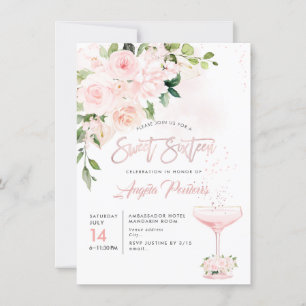 Convite Doce 16 H2 Blush Anthuriums Rosas Peonias