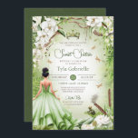 Convite Doce 16 O Príncipe Sapo Fairytale Princesa<br><div class="desc">*~*~** Um sonho de conto de fadas tornou-se realidade. Seu dia especial merece um design de convite muito especial. Dei tanto tempo e me importo em projetar este convite e estou APAIXONADO. Espero que você também esteja! Este elegante convite de aniversário apresenta tantas flores e fauna belas de isca. Dourada...</div>