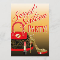Doce 16 Partido Glitter Stiletto Purse & Lipstick