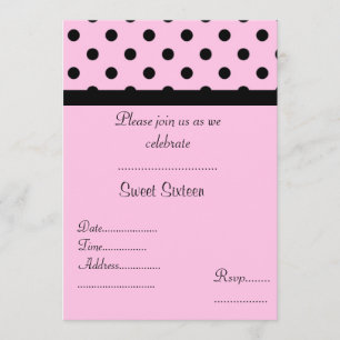 Convite Doce 16 pink spot
