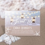 Convite Doce 16 Prayfish String Lanterns<br><div class="desc">Praia Starfish String Luzes e Lanternas Doce 16 Convites.</div>