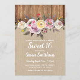 Convite Doce 16 Qualquer Festa de aniversário De Idade Que