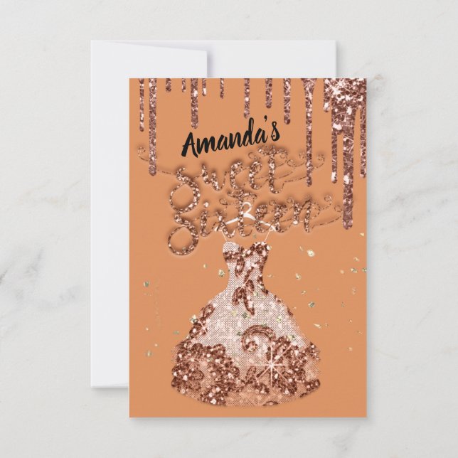 Convite Doce 16 Rosa - Coletor Leve Preto (Verso)