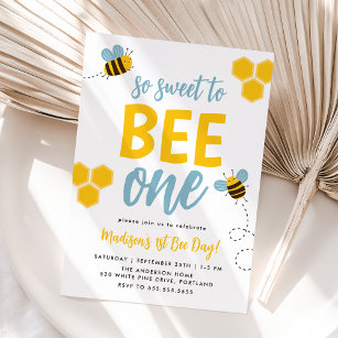 Convite Doce a ser um aniversário de 11 ruas de abelhas