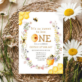 Convite Doce a ser uma garota doce de mel primeiro anivers