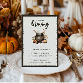 Convite Doce Bebê Está Fazendo Chá de fraldas De Halloween