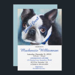 CONVITE DOCE BOSTON TERRIER PUPPY DESEJA FELIZ ANIVERSÁRIO<br><div class="desc">Este doce e adorável Black and White Boston Terrier Puppy te dá as boas-vindas a uma Festa de aniversário divertida para você e para você, seja para adultos ou crianças. Um convite único para aniversários de qualquer idade! - imagem do criador da pintura de aquarela original. Todo o convite pode...</div>