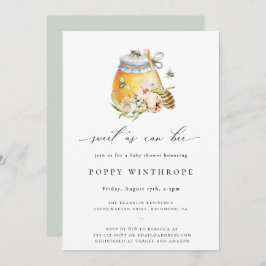 Convite Doce Como Chá de fraldas De Abelhas