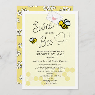 Convite Doce como pode ser Chá de fraldas amarelo claro po