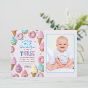 Convite Doce Como Pode Ser Menino Está Virando aniversário