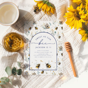 Convite Doce como primeiro aniversario de Abelhas